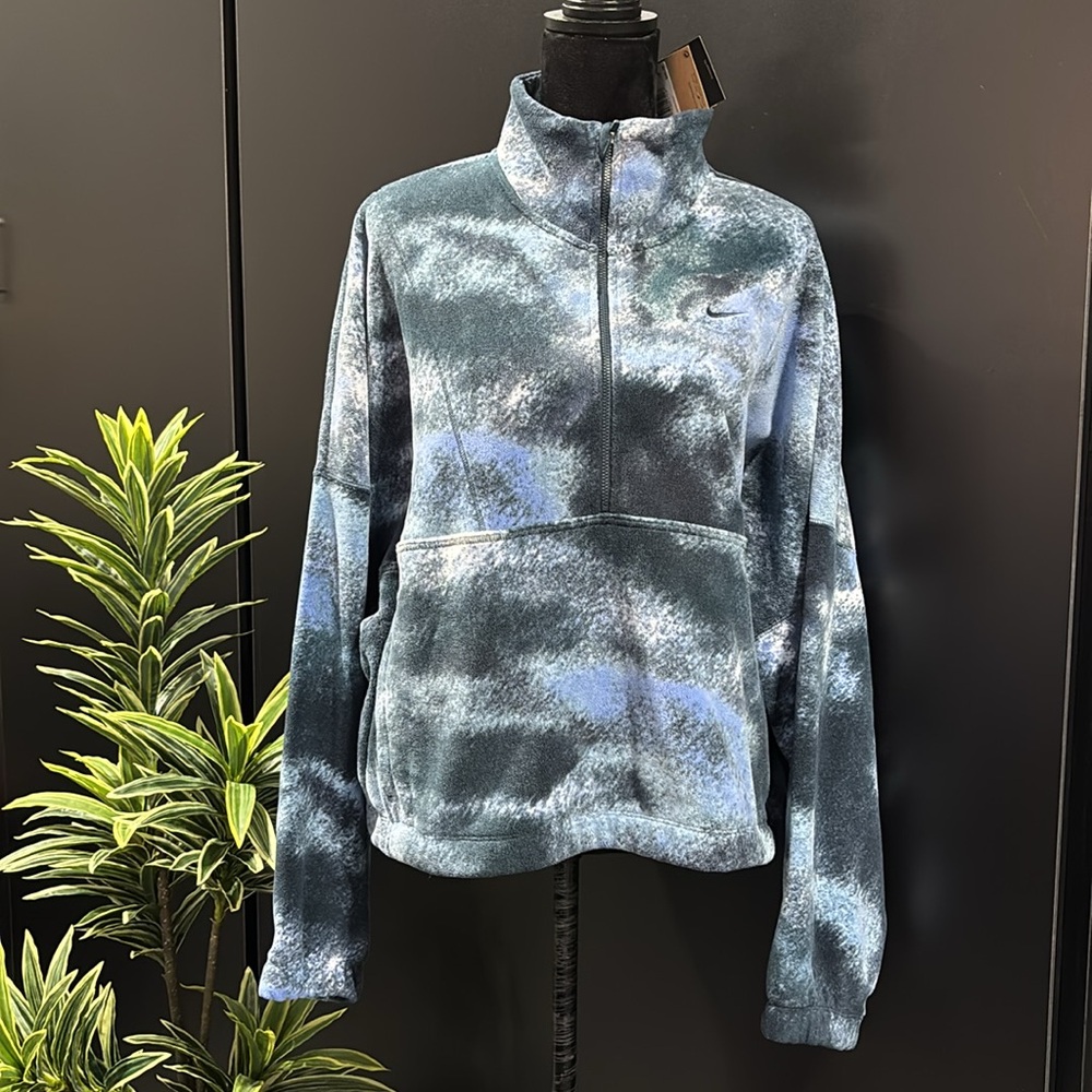 Nike Therma Fit Heat Regulating,lightweight fleece,1/2 zip pullover,oversized